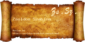 Zsoldos Szabina névjegykártya