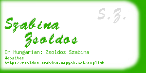 szabina zsoldos business card